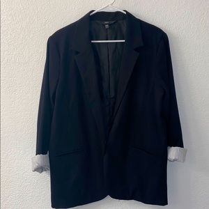 Oversized black boyfriend blazer
